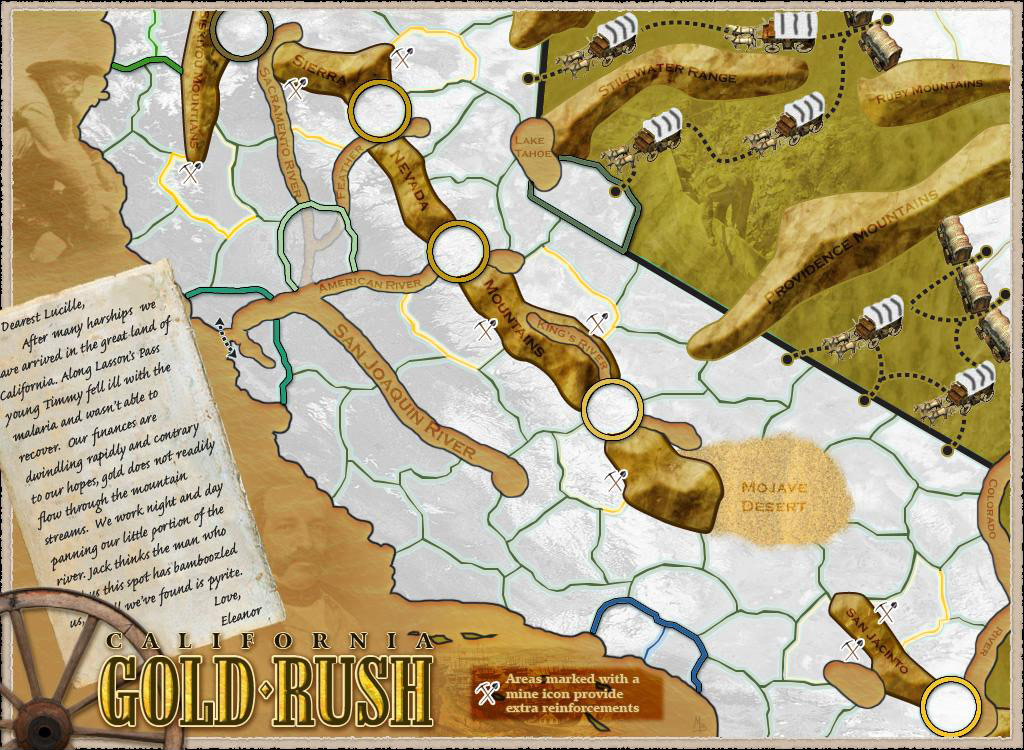 California Gold Rush Map